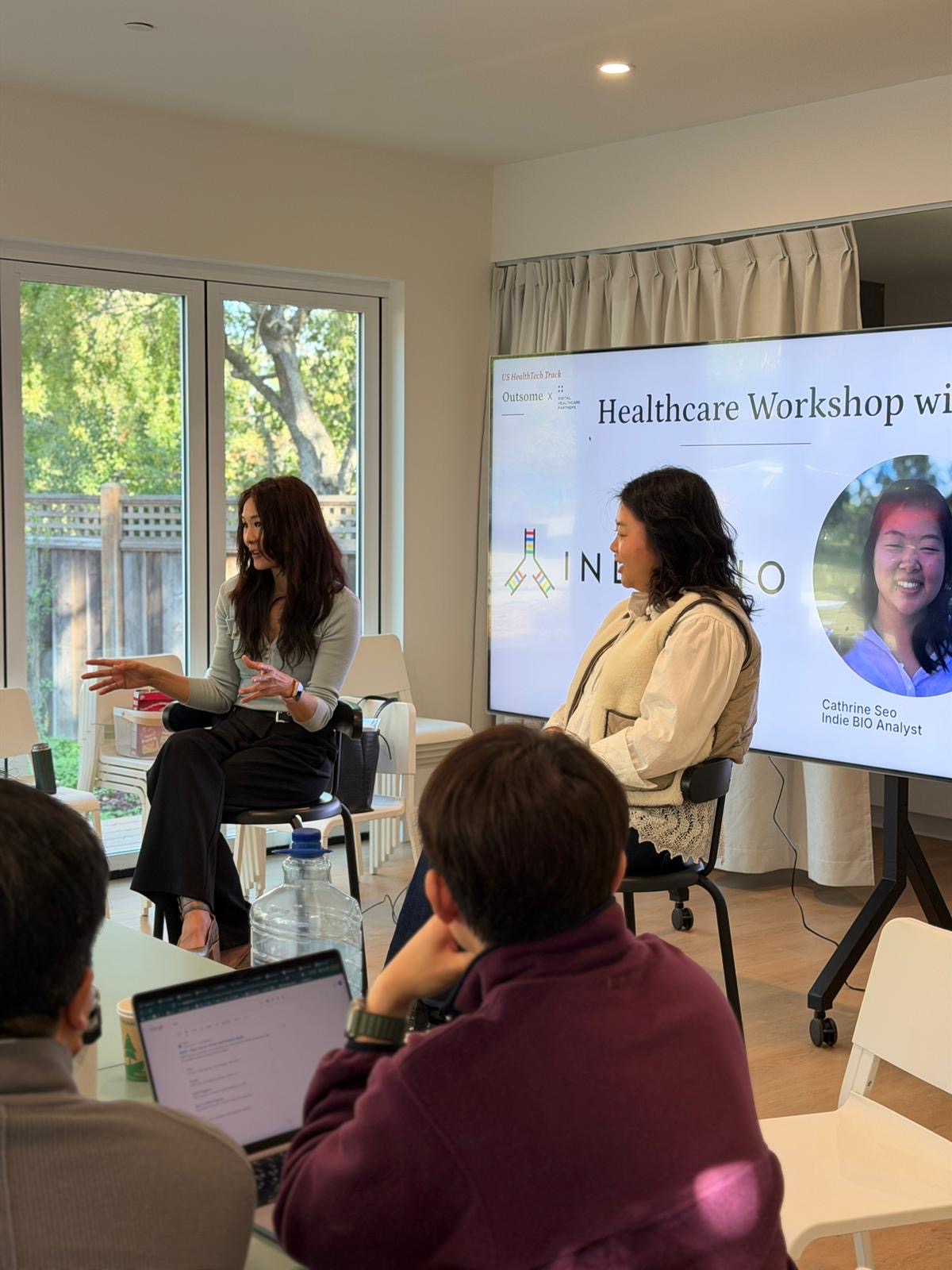 Helen Chen leading a small founder workshop